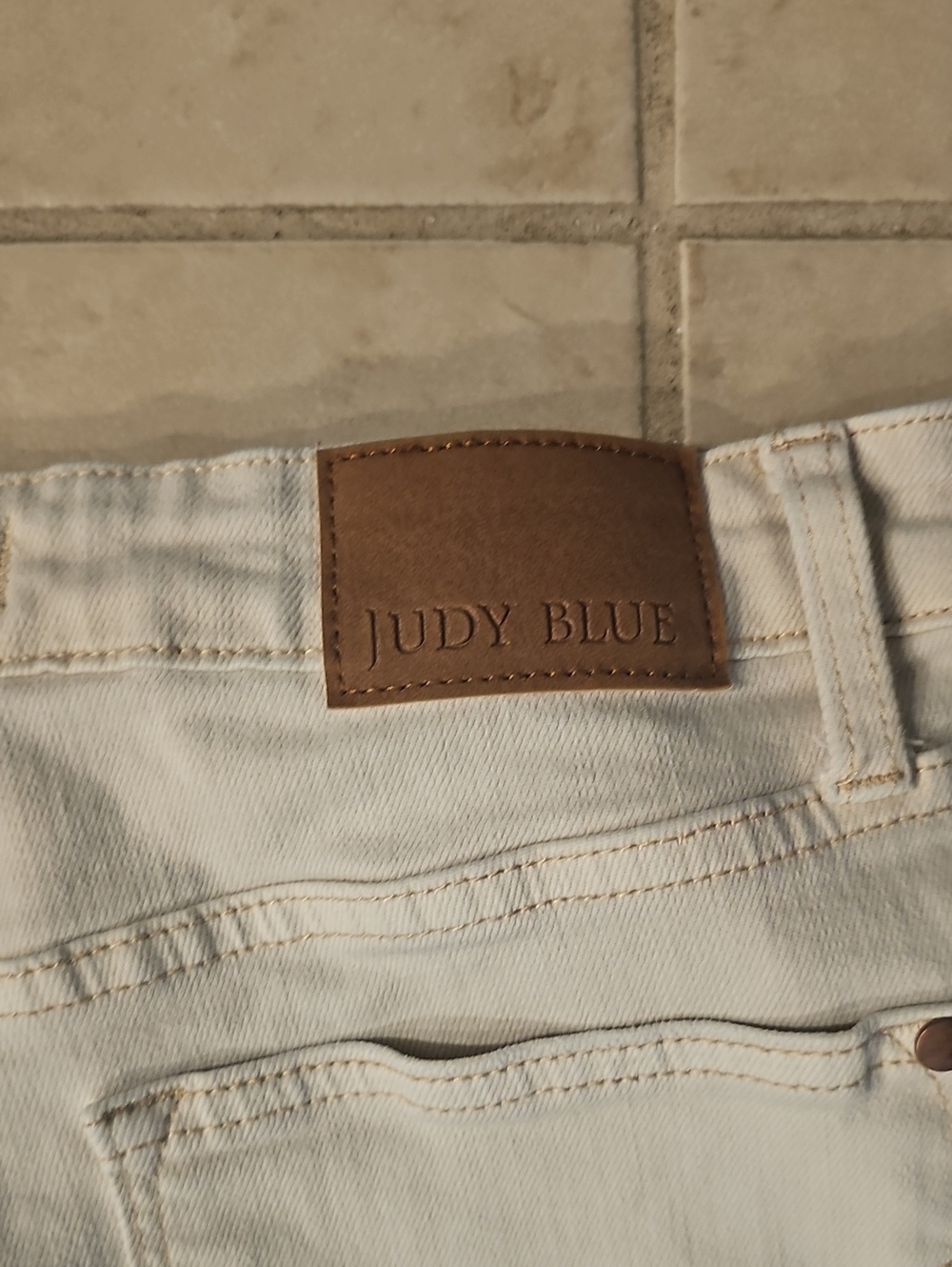 Judy Blue Cream High-Waist Garment Dyed Jeans - Picture 11 of 12
